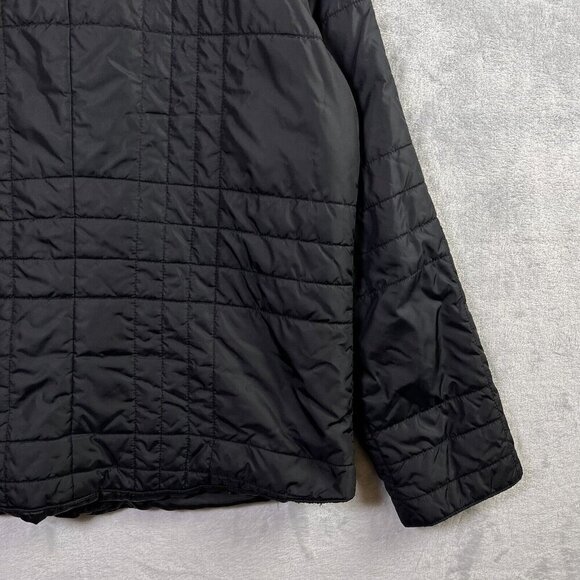 Eddie Bauer Quilted Jacket Women's Large Black Full Zip Winter Coat READ - Picture 12 of 16